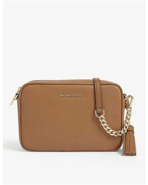 michael kors ginny leather crossbody acorn|Amazon.com: Michael Kors Ginny Leather Crossbody Bag.